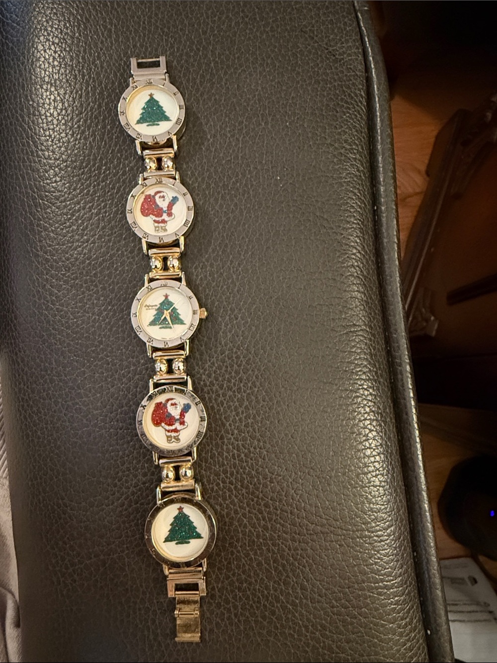 Lafayette 148 New York Gold-Tone Holiday Charm Bracelet with Red & Green Accents